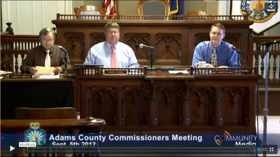 County Commissioners Meeting – September 5th 2012