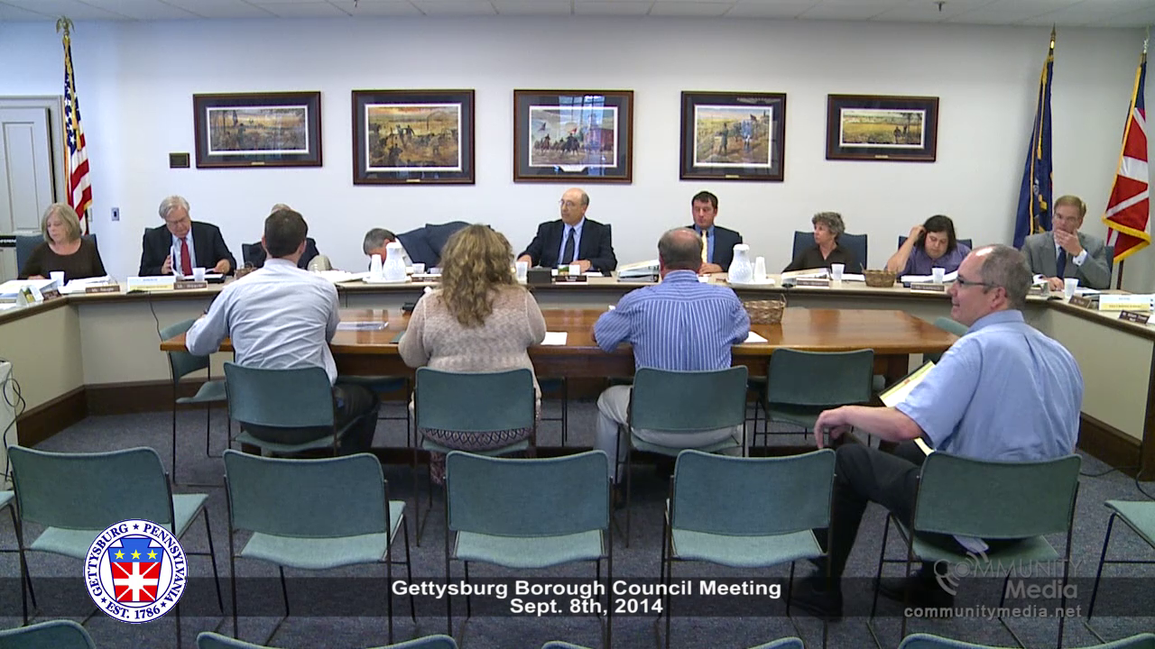 Gettysburg Borough Council – September 8th 2014
