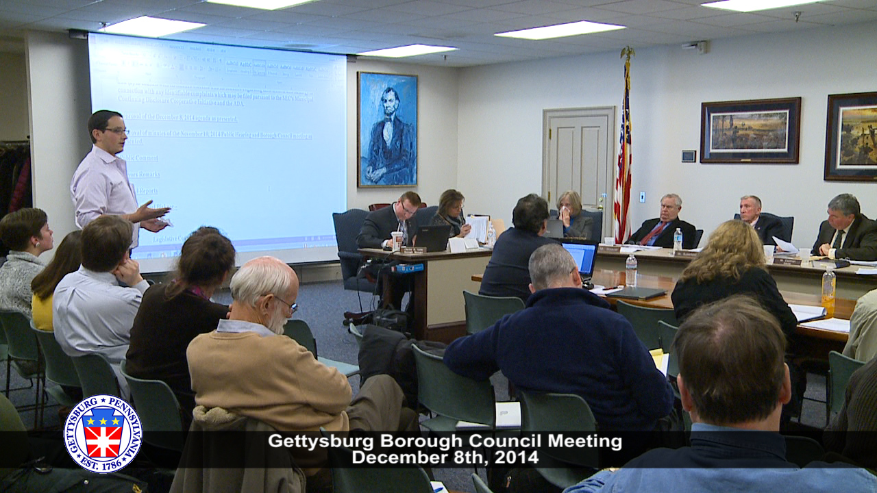 Gettysburg Borough Council – December 8th 2014