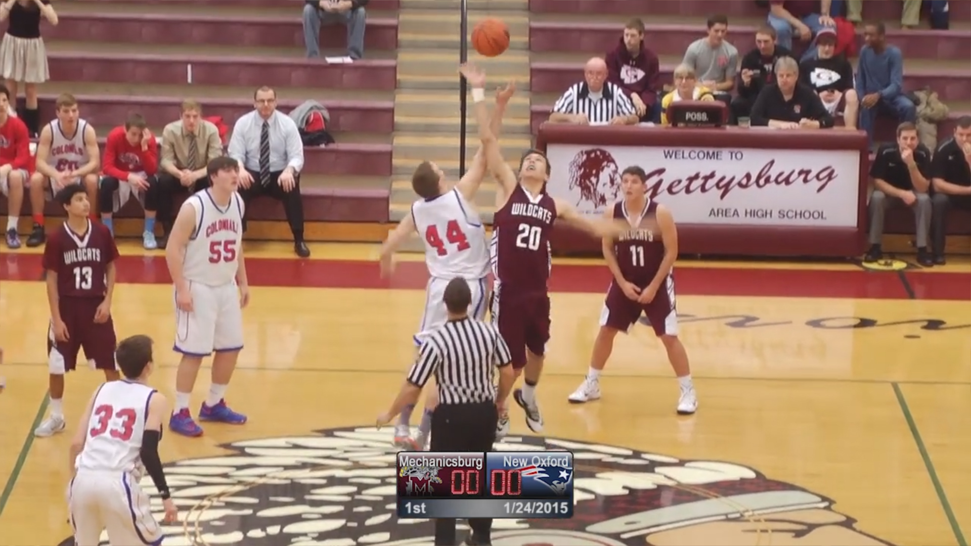 Mechanicsburg @ New Oxford – High School Basketball – 1/24/2015