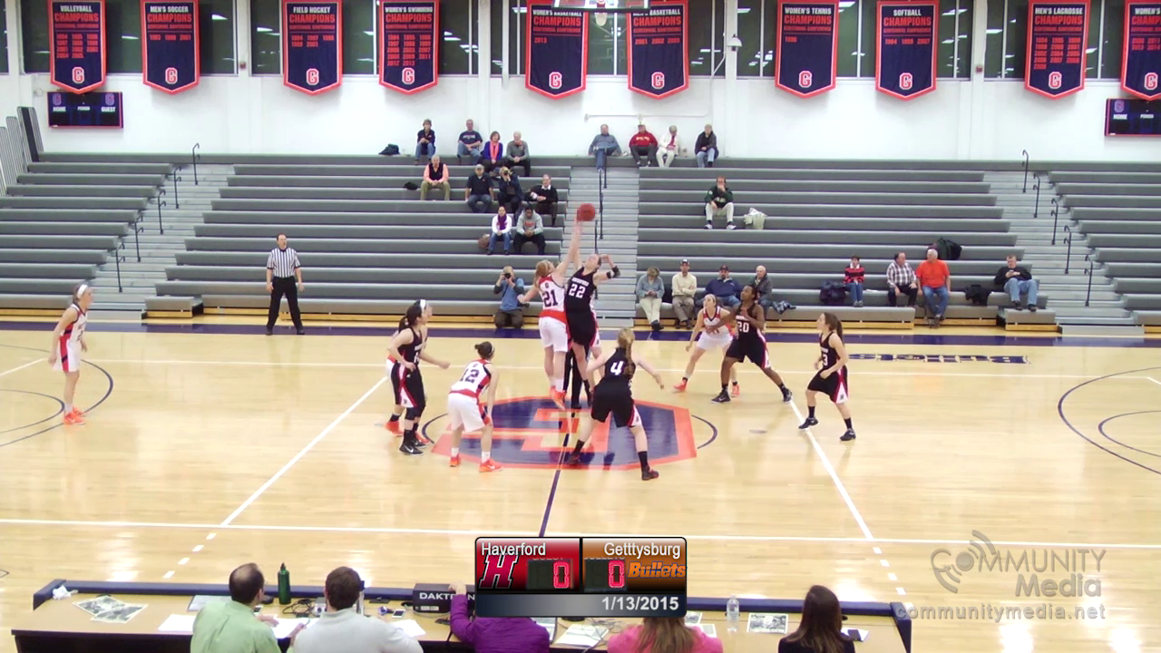 Haverford @ Gettysburg – 1/13/2015 – Woman’s Basketball