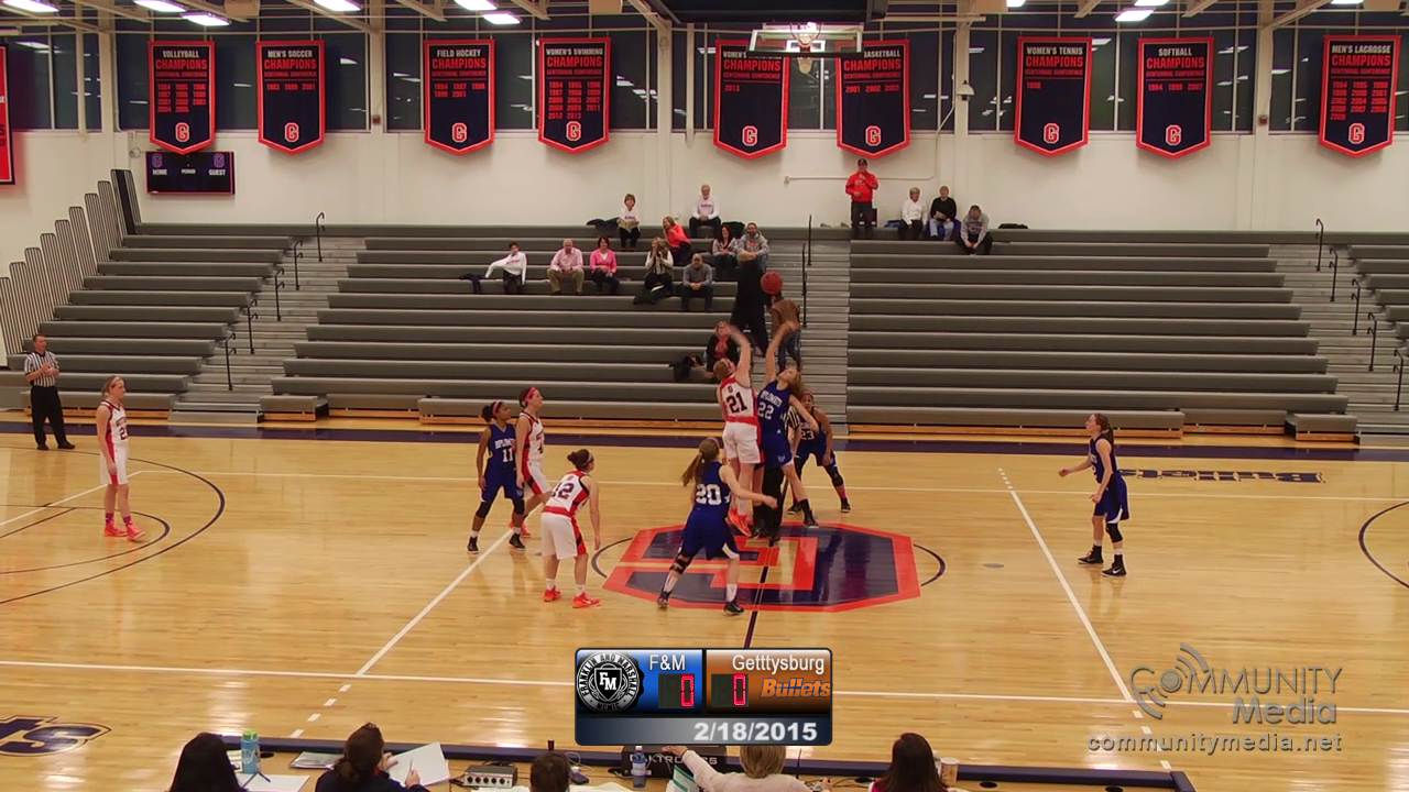 Franklin & Marshall @ Gettysburg Women’s College Basketball 2/18/2015