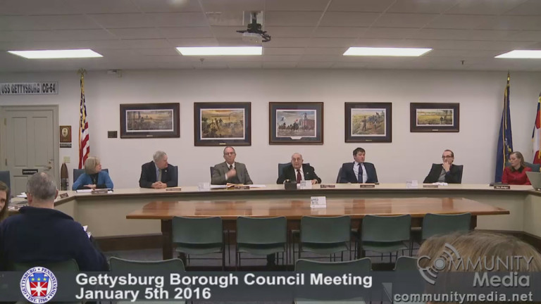 Gettysburg Borough Council – Organization Meeting – 1/4/2016