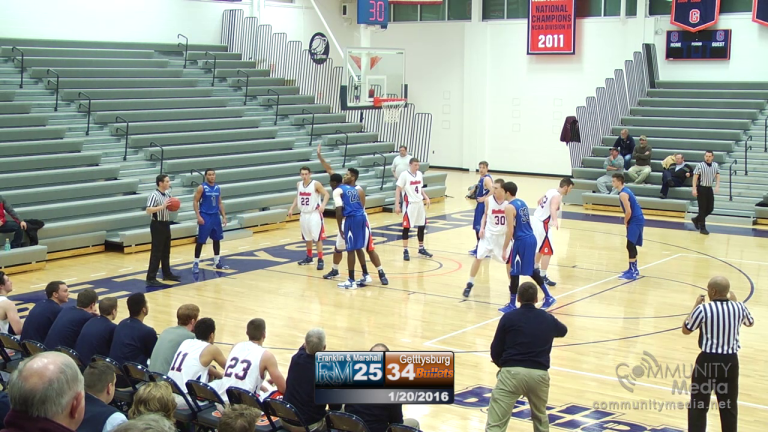 Franklin & Marshall @ Gettysburg – Men’s College Basketball – 1/20/2016
