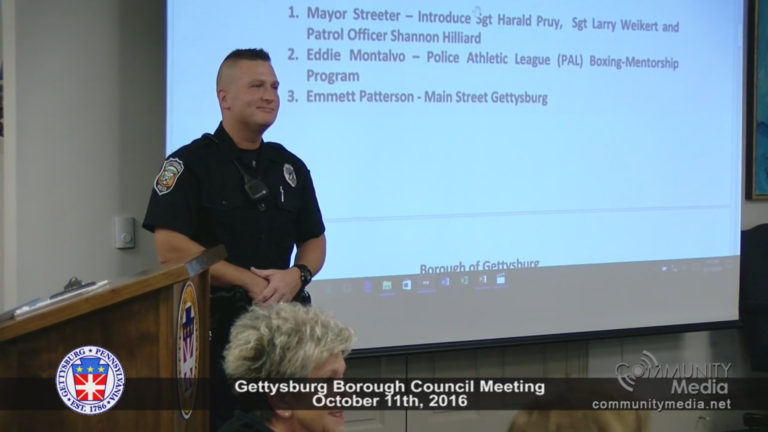 Gettysburg Borough Council 10/11/2016