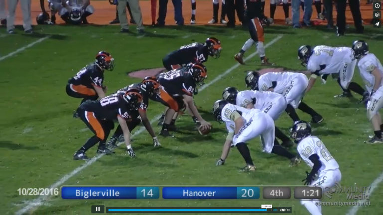Biglerville @ Hanover – High School Football – 10/28/2016