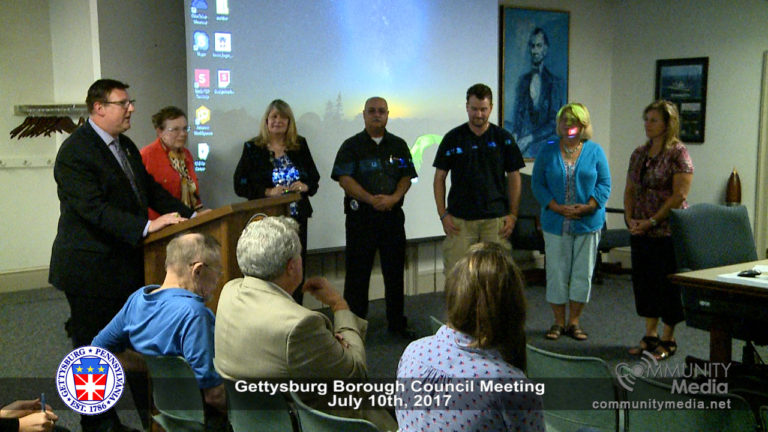 Gettysburg Borough Council Meeting – 07/10/2017