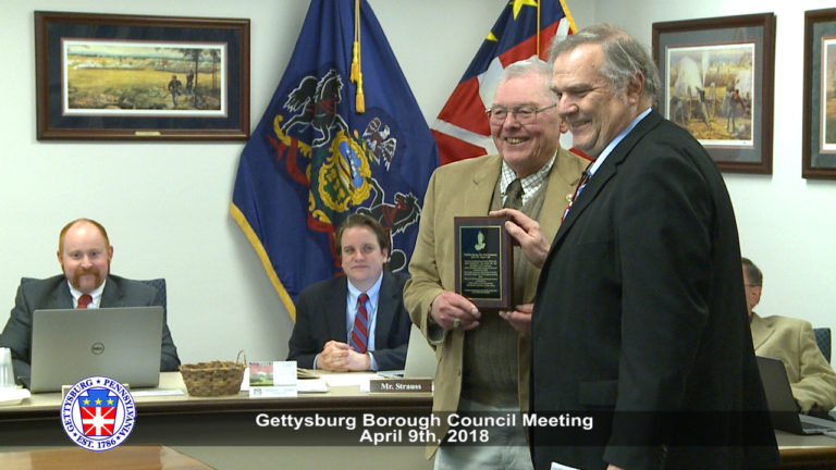 Gettysburg Borough Council Meeting – 4/9/2018