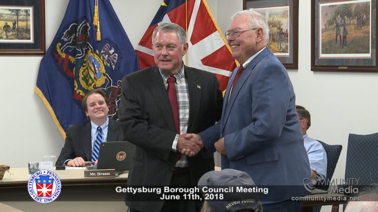 Gettysburg Borough Council Meeting – 6/11/2018
