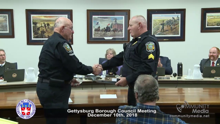 Gettysburg Borough Council Meeting – 12/10/2018