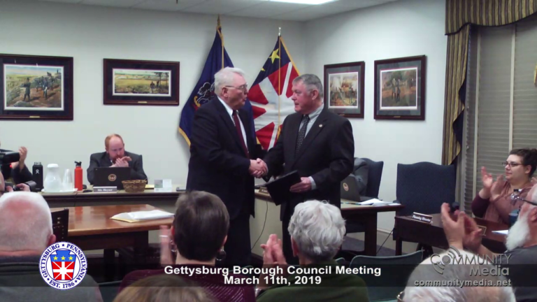 Gettysburg Borough Council Meeting – 3/11/2019