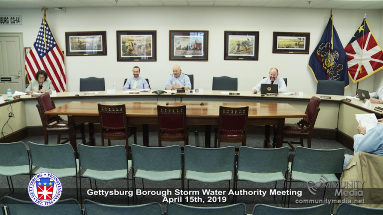 Gettysburg Borough – Storm Water Authority Meeting – 4/15/2019