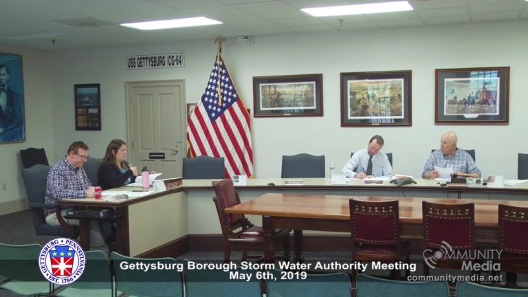 Gettysburg Borough – Storm Water Authority Meeting – 5/6/2019