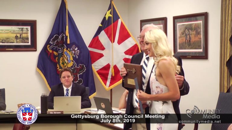 Gettysburg Borough Council Meeting – 7/8/2019