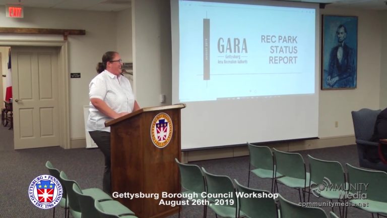 Gettysburg Borough Council Workshop Meeting – 8/26/2019