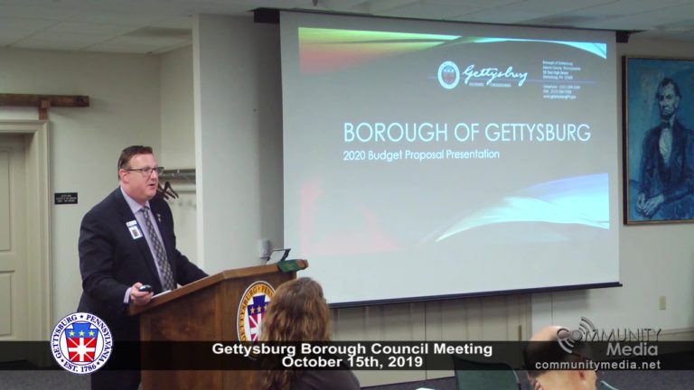 Gettysburg Borough Council Meeting – 10/15/2019