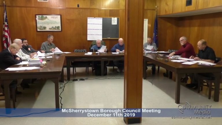 McSherrystown Borough Council Meeting – 12/11/2019