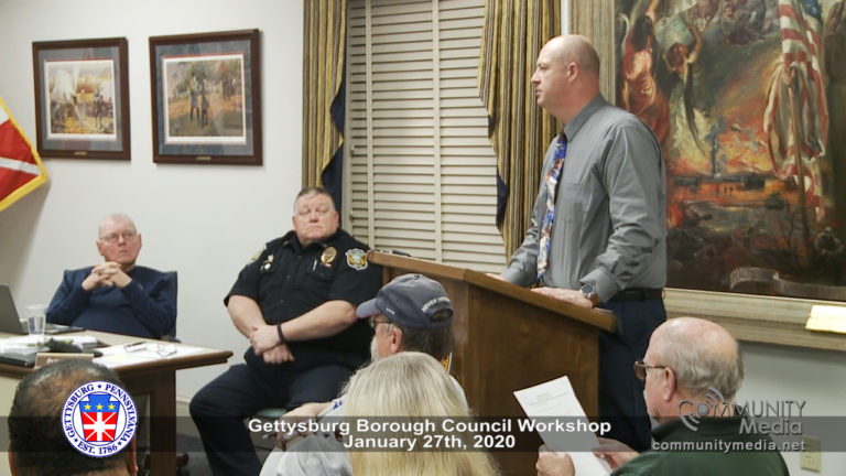 Gettysburg Borough Council Workshop Meeting – 1/27/2020