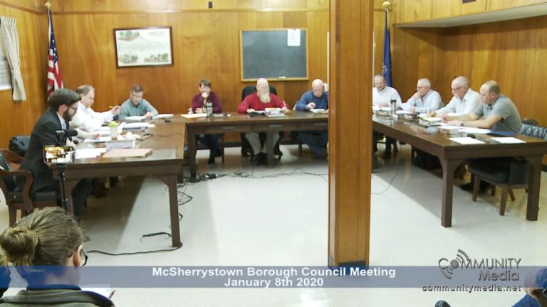 McSherrystown Borough Council Meeting – 1/8/2020