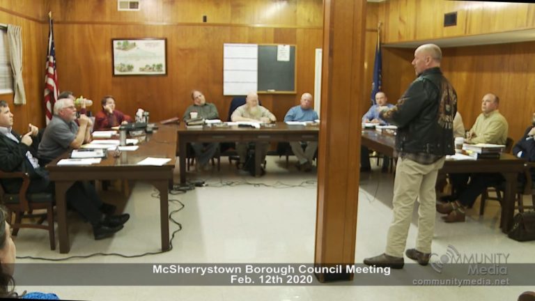 McSherrystown Borough Council Meeting – 2/12/2020