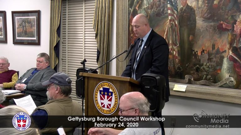 Gettysburg Borough Council Workshop Meeting – 2/24/2020