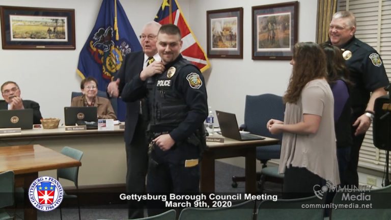 Gettysburg Borough Council Meeting – 3/9/2020