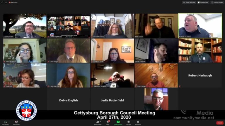 Gettysburg Borough Council Meeting – 4/27/2020
