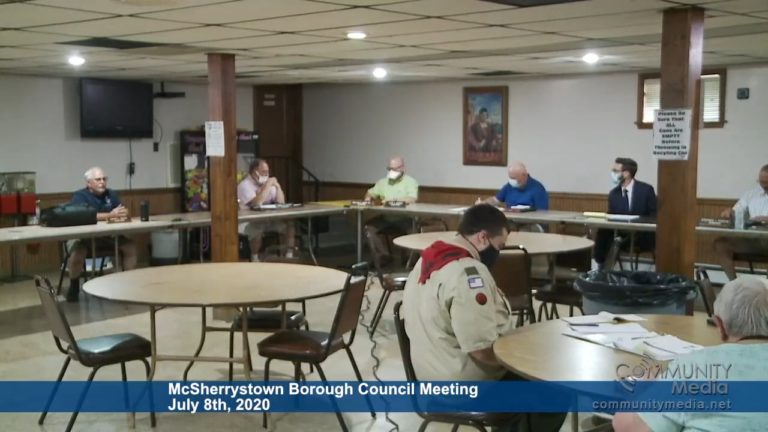 McSherrystown Borough Meeting – 7/8/2020