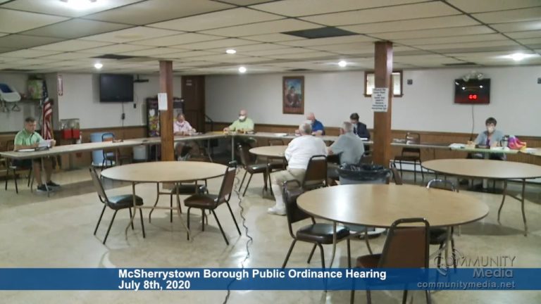 McSherrystown Borough Public Ordinance Hearing 7/8/2020