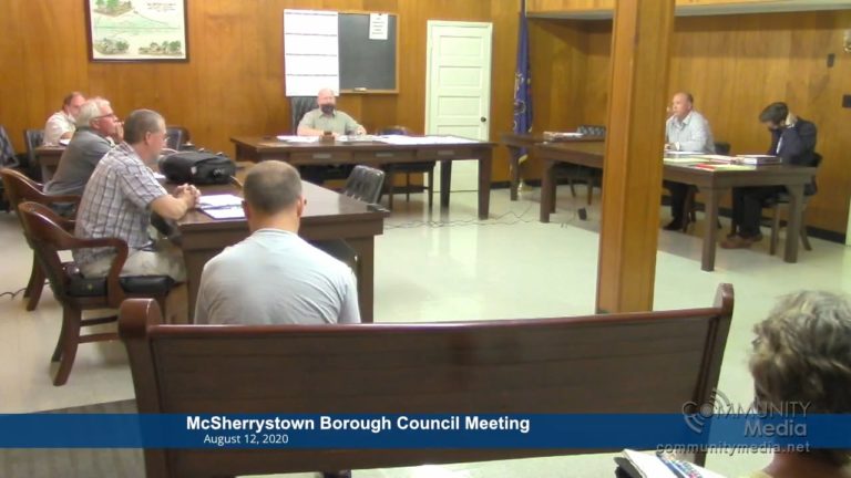 McSherrystown Borough Meeting – 8/12/2020