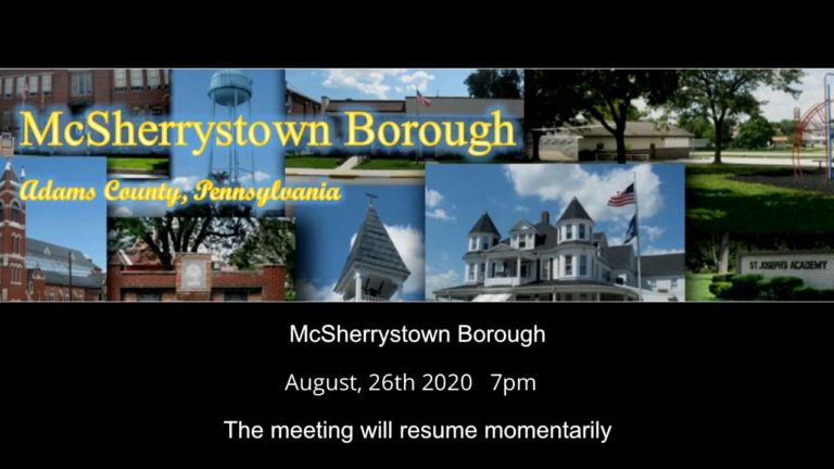 McSherrystown Borough Meeting – 8/26/2020