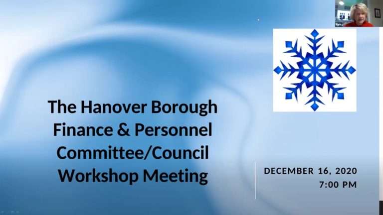 Hanover Borough Council Meeting – 12/16/2020