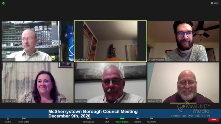 McSherrystown Borough Council Meeting – 12/9/2020