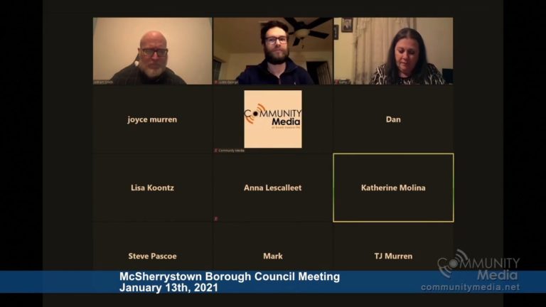 McSherrystown Borough Council Meeting – 1/13/2021