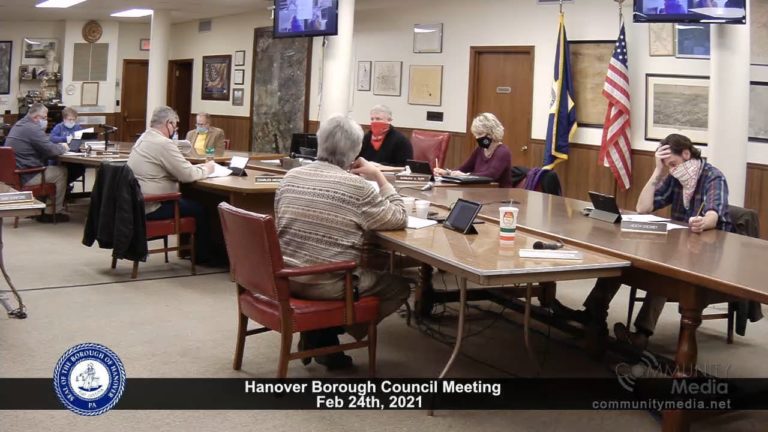 Hanover Borough Council Meeting – 2/24/2021