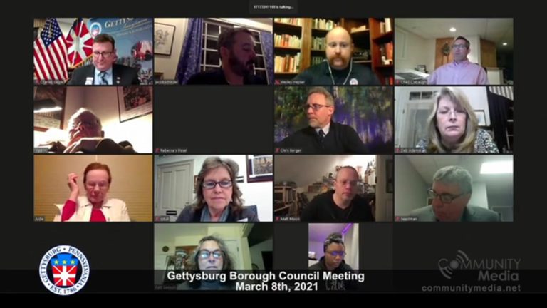 Gettysburg Borough Council Meeting – 3/8/2021