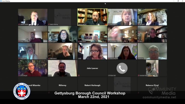 Gettysburg Borough Council Workshop Meeting – 3/22/2021
