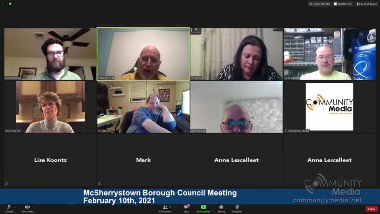 McSherrystown Borough Council Meeting – 2/10/2021