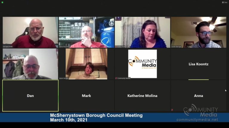 McSherrystown Borough Council Meeting – 3/10/2021