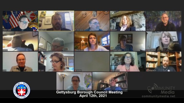 Gettysburg Borough Council Meeting – 4/12/2021