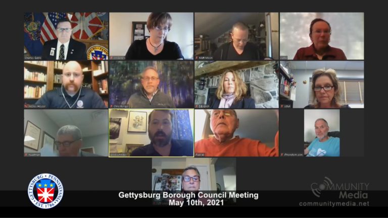 Gettysburg Borough Council Meeting – 5/10/2021