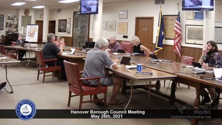 Hanover Borough Council Meeting – 5/26/2021