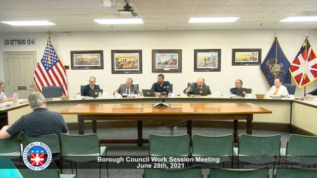 Gettysburg Borough Council Workshop – 6/28/2021