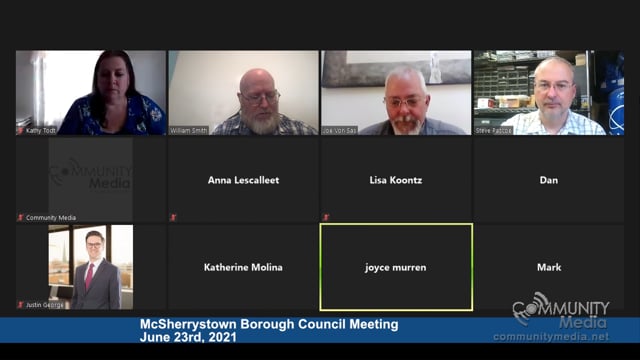 McSherrystown Borough Council Meeting – 06/23/2021