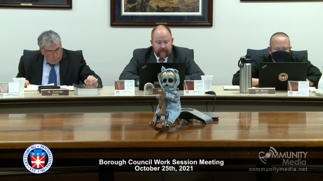Gettysburg Borough Council Meeting- 10/25/2021
