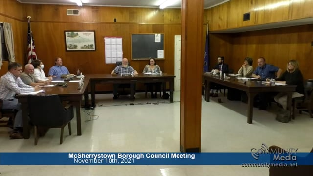 McSherrystown Borough Council Meeting – 11/10/2021