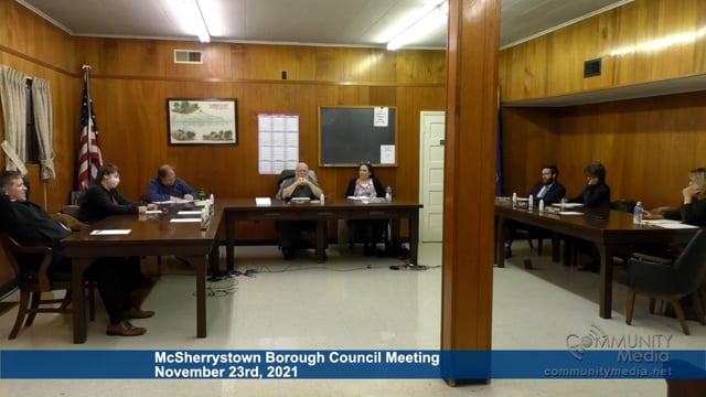 McSherrystown Borough Council Meeting – 11/23/2021