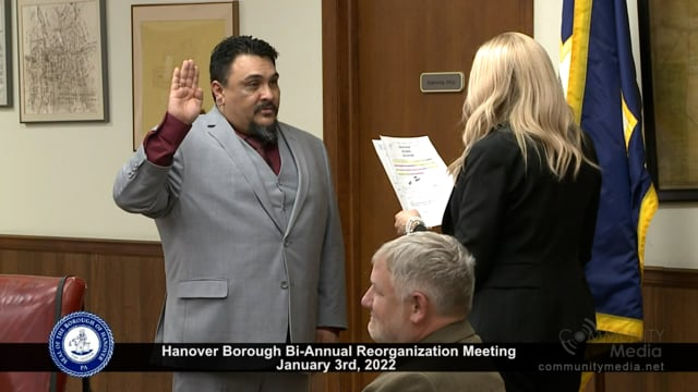 Hanover Borough – Reorganization Meeting – 1/3/2022