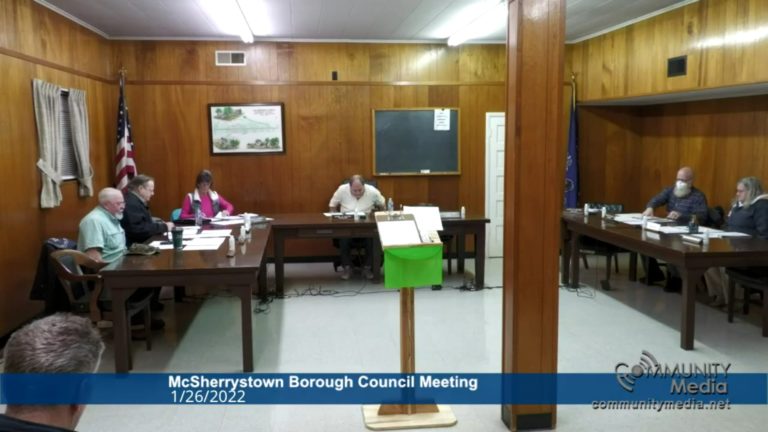 McSherrystown Borough Council Meeting – 1/26/2022