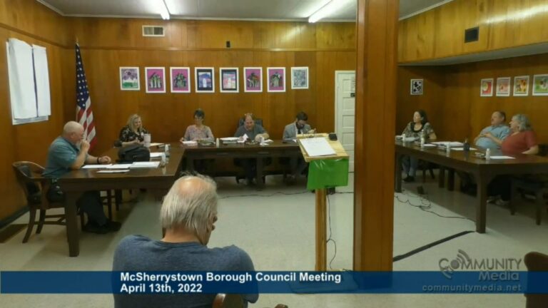 McSherrystown Borough Council Meeting – 4/13/2022